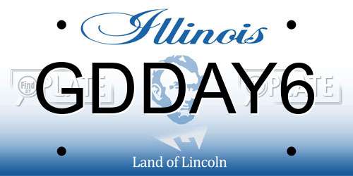GDDAY6 Illinois License Plate