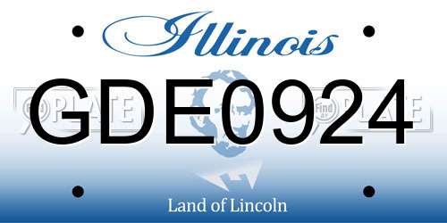 GDE0924 Illinois License Plate