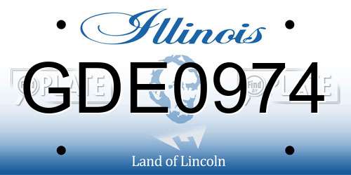 GDE0974 Illinois License Plate