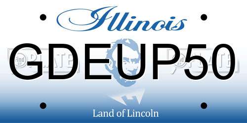 GDEUP50 Illinois License Plate