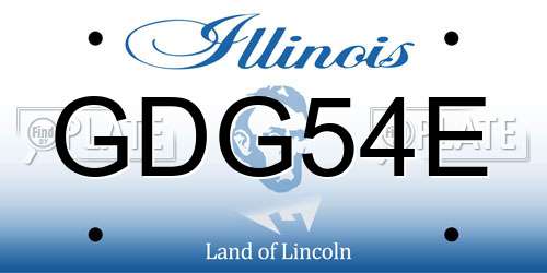 GDG54E Illinois License Plate