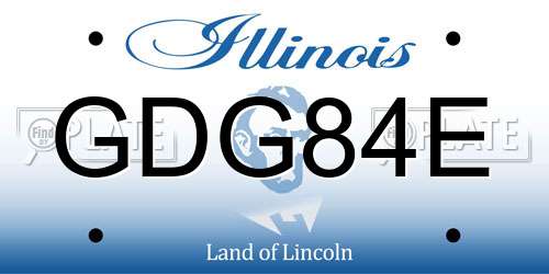 GDG84E Illinois License Plate