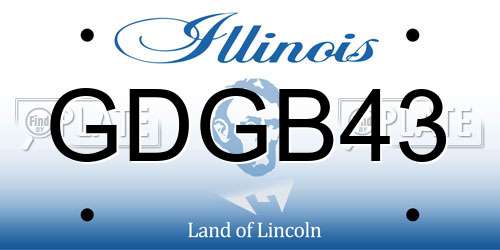 GDGB43 Illinois License Plate
