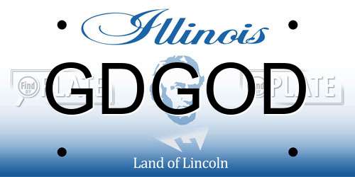 GDGOD Illinois License Plate