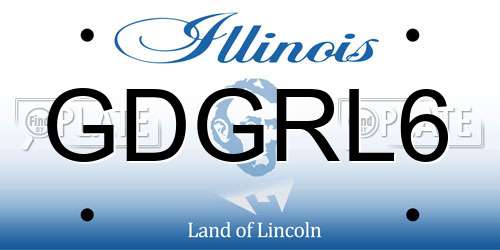 GDGRL6 Illinois License Plate