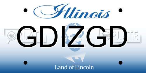GDIZGD Illinois License Plate