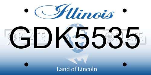 GDK5535 Illinois License Plate