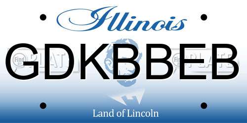 GDKBBEB Illinois License Plate