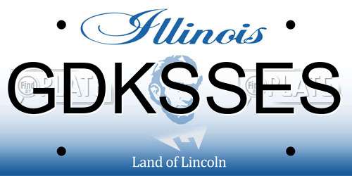 GDKSSES Illinois License Plate