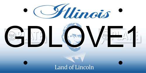 GDLOVE1 Illinois License Plate