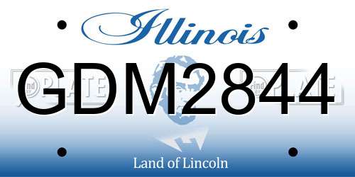 GDM2844 Illinois License Plate