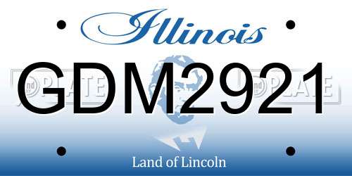 GDM2921 Illinois License Plate