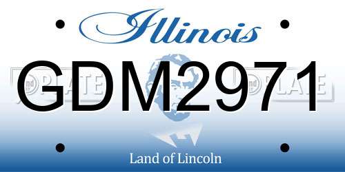 GDM2971 Illinois License Plate