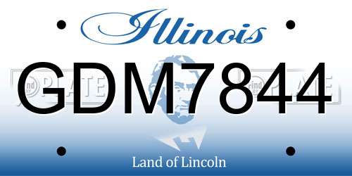 GDM7844 Illinois License Plate