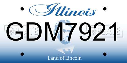 GDM7921 Illinois License Plate