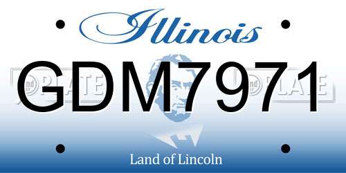 GDM7971 Illinois License Plate