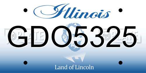 GDO5325 Illinois License Plate