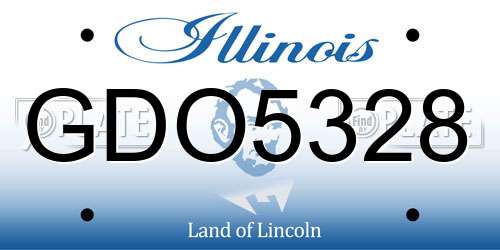 GDO5328 Illinois License Plate