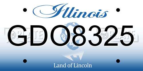 GDO8325 Illinois License Plate