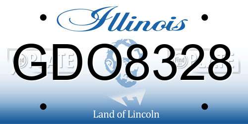 GDO8328 Illinois License Plate