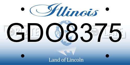 GDO8375 Illinois License Plate