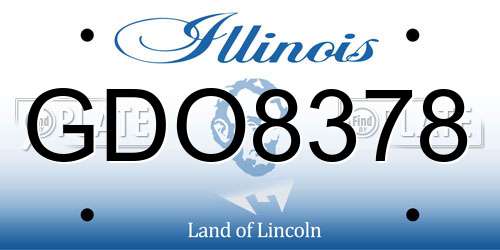 GDO8378 Illinois License Plate