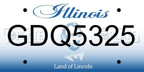 GDQ5325 Illinois License Plate