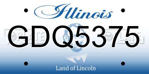 GDQ5375 Illinois License Plate