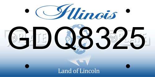 GDQ8325 Illinois License Plate