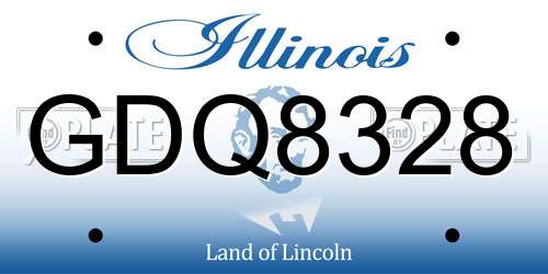 GDQ8328 Illinois License Plate