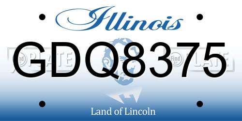 GDQ8375 Illinois License Plate
