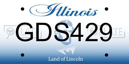 GDS429 Illinois License Plate