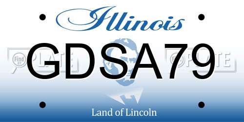 GDSA79 Illinois License Plate