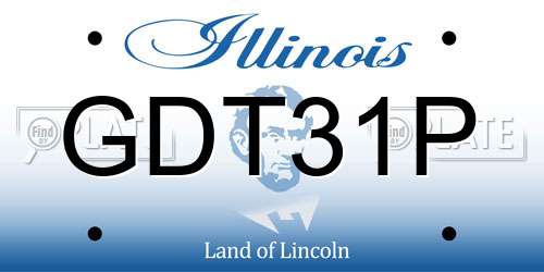 GDT31P Illinois License Plate