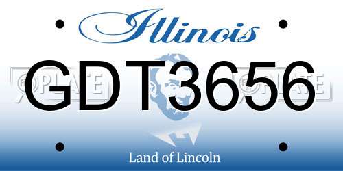 GDT3656 Illinois License Plate