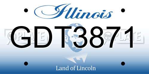 GDT3871 Illinois License Plate