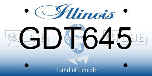 GDT645 Illinois License Plate