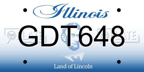 GDT648 Illinois License Plate