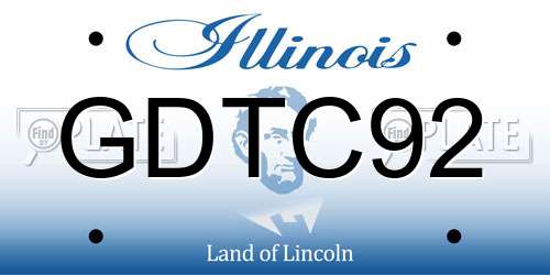 GDTC92 Illinois License Plate