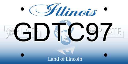 GDTC97 Illinois License Plate