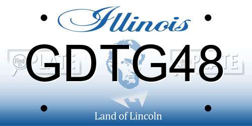 GDTG48 Illinois License Plate