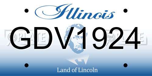 GDV1924 Illinois License Plate