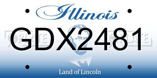 GDX2481 Illinois License Plate