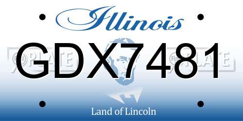 GDX7481 Illinois License Plate