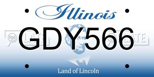 GDY566 Illinois License Plate