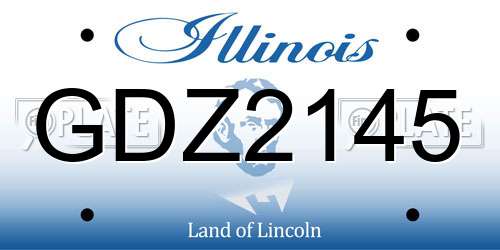 GDZ2145 Illinois License Plate