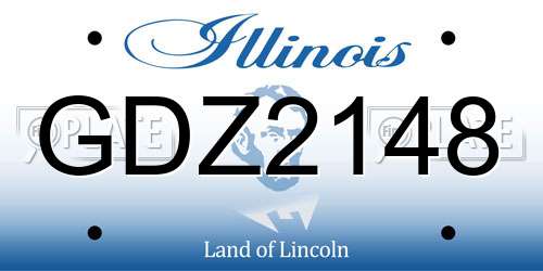 GDZ2148 Illinois License Plate