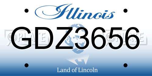 GDZ3656 Illinois License Plate