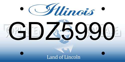 GDZ5990 Illinois License Plate