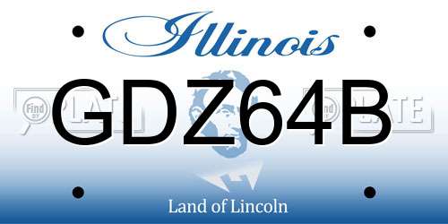 GDZ64B Illinois License Plate